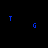 Pixelated blue and cyan text fragments on a black background, arranged in three with varying letter combinations