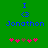 Green background with blue text and pixelated symbols, showing two identical static frames side-by-side.