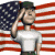 Animated sequence of a cartoon soldier saluting against an American flag background, with subtle pose variations across frames.
