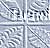 Static pixelated image divided into four quadrants by white lines, each containing abstract black-and-white patterns resembling fragmented shapes or stylized symbols.