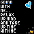 A black background displays repeated white text 'GRIND WITH ME... RELAX OR HIND AND TAKE UR TIME WITH ME' with blue and white heart icons and yellow stars, where some text and icons change color across frames.