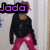 A person in a black top and red pants stands against a light background with text overlays changing across frames.