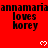 Red background with repeated black text and white hearts, showing partial gray overlay in bottom-right corner.