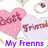A static image with two heart shapes, text elements, and a character wearing rainbow striped socks.