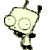 nine pixelated cartoon character poses with large eyes and antennae, each in a distinct stance against a gray background