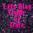 Pixelated text on a dark speckled background with bright pink lettering, displaying game instructions for 'Truth or Dare' and related prompts.