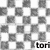 Black-and-white checkered background with four text fragments: 'tori', 'and', 'madison', and 'BESTIES' in bold, pixelated font.