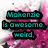 A static image with teal text on a pink and white background, featuring a rose and a dog.