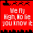 Red background with white text "We fly High, No lie you know it" and black pixelated border elements, four identical arranged in a