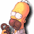 A pixelated cartoon character with yellow skin and a brown beard holding a pretzel, next to green text reading "Original Icons .com" on a dark background.