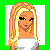 Pixel art contact sheet of a female character in various poses and outfits with overlaid text fragments on green background.