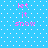 Pixelated blue background with white dots and pink text reading 'let it snow' in two identical vertical arrangements.
