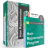 A static pixelated image shows a teal and gray object with vertical lines, resembling a book or folder with visible text blocks.