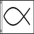 Black fish symbol with X intersecting on white background, next to beige G and O letters above D letter and heart outline.