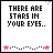 25 identical square displaying text with animated color variations on stars and letters