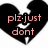 Black heart-shaped icons with white outlines and pink text, arranged in a with partial text fragments visible