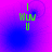 A four- shows a pixelated green 'WUW' text with vertical lines above and below, on a purple-to-blue gradient background; the top-left has faint circular patterns while others do not