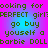 Pixelated text repeats 'looking for PERFECT girl? go buy yourself a barbie DOLL' across two identical horizontal sections on a pink-to-blue gradient background.