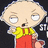Pixelated cartoon character with large eyes, yellow shirt, red pants, and a bald head against dark background.