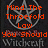 A dark-themed animated icon with a pentagram symbol, displaying changing orange text over a faint 'Wicca' watermark.