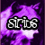 Purple and white pixelated background with stylized text changing from 'sirius' to 'sir'