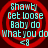 Four identical circular icons with red concentric rings display cyan text reading "Shawty Get loose Baby do What you do <8" on a dark background.