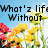 Pixelated image of yellow and red flowers with blue sky background, displaying text about life without Hotties.