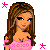 Pixel art icon featuring a woman in pink top and dark pants with text 'Suga Suga', 'How Ya Get', and 'So Fly' surrounded by pink asterisks.