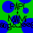 Pixelated green background with blue circular shapes and black text elements including 'PAP', '+', 'M', and partial numbers.