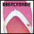 Pixelated image showing a pink and white shoe with text overlays reading 'OBERCROFIE' at top left, 'FLIP-FLOPS' on right, and 'ARE LUVI' below it.