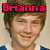 four pixelated images showing a person with brown hair and blue-and-white clothing, two labeled 'Brianna' and one 'Benward' in red text
