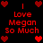 Red pixelated text and heart symbols arranged in a on black background, with repeated phrases and heart clusters