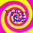 Four identical display a swirling pink and yellow spiral background with blue text reading "Vajood Noz" in the center