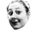 A grayscale animated sequence showing a person's face in four distinct expressions and orientations