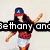 Animated sequence showing a person in a red jacket, white shorts, and blue cap with red brim, holding a baseball bat, with partial text overlay.