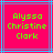 Pixelated text 'Alyssa Christine Clark' in green on bright pink background with blue and purple lines