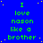 Blue background with green text repeating 'I love nason like a brother' in multiple , scattered yellow dots, and a gray rectangle at bottom right