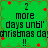 Green background with red star-like shapes and pixelated text reading "2 more days unbl' christmas day !!" arranged in a pattern