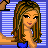 Animated contact sheet showing a woman in blue lingerie performing various poses with text elements "want u David" on a striped background.