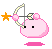 Four pixelated characters in a , each holding a bow with an arrow and star, displaying distinct color variations