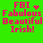 Green background with pink text reading 'FBI Fabulous Beautiful Irish!' and animated pixel changes in the FBI line.