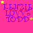 Animated pink background with purple text 'KELZIE LOVV TODD' and yellow stars moving across the frame.