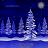 A 2x2 contact sheet of a silent night-themed animated icon showing snowy forest and text frames with blue, white, and gray color scheme.