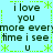 Pixelated text and symbols on a light blue background with green decorative elements arranged in a pattern