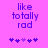 Pixelated text 'like totally rad' in purple on pink background with five star icons below, showing animation change