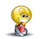 Yellow cartoon character with red sneakers performing a walking animation sequence.