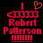 Pixelated red text and symbols on black background with orange heart symbol above left side.