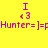 Yellow background with repeated pink text and symbols , partially cropped on the right side