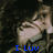 Pixelated image of a person with dark hair and light skin, showing three distinct text overlays in blue pixel font across different sections.