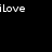 Black background with white pixelated text reading 'iLove', 'Andrew Reyes', 'Even Though', 'He Is', 'GAY!', and 'xD <3' in various positions.